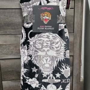 Ed Hardy KING Tiger Throw Blanket
